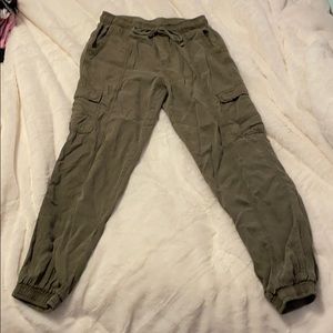 Army green cargo joggers by Thread and Supply